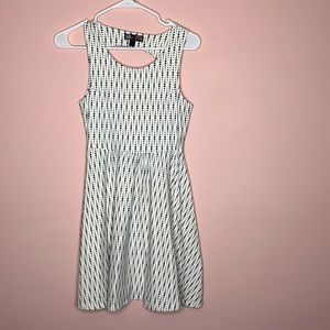 JJ Basics White and Blue Polka Dot Mini Dress